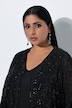 Chiffon-Jacke, Stickerei, Fransensaum, offene Form