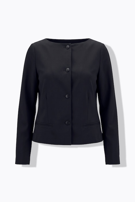 Blazer, Techno-Stretch, U-Boot-Ausschnitt, Langarm
