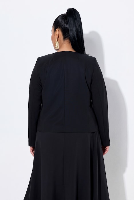 Blazer, Techno-Stretch, U-Boot-Ausschnitt, Langarm