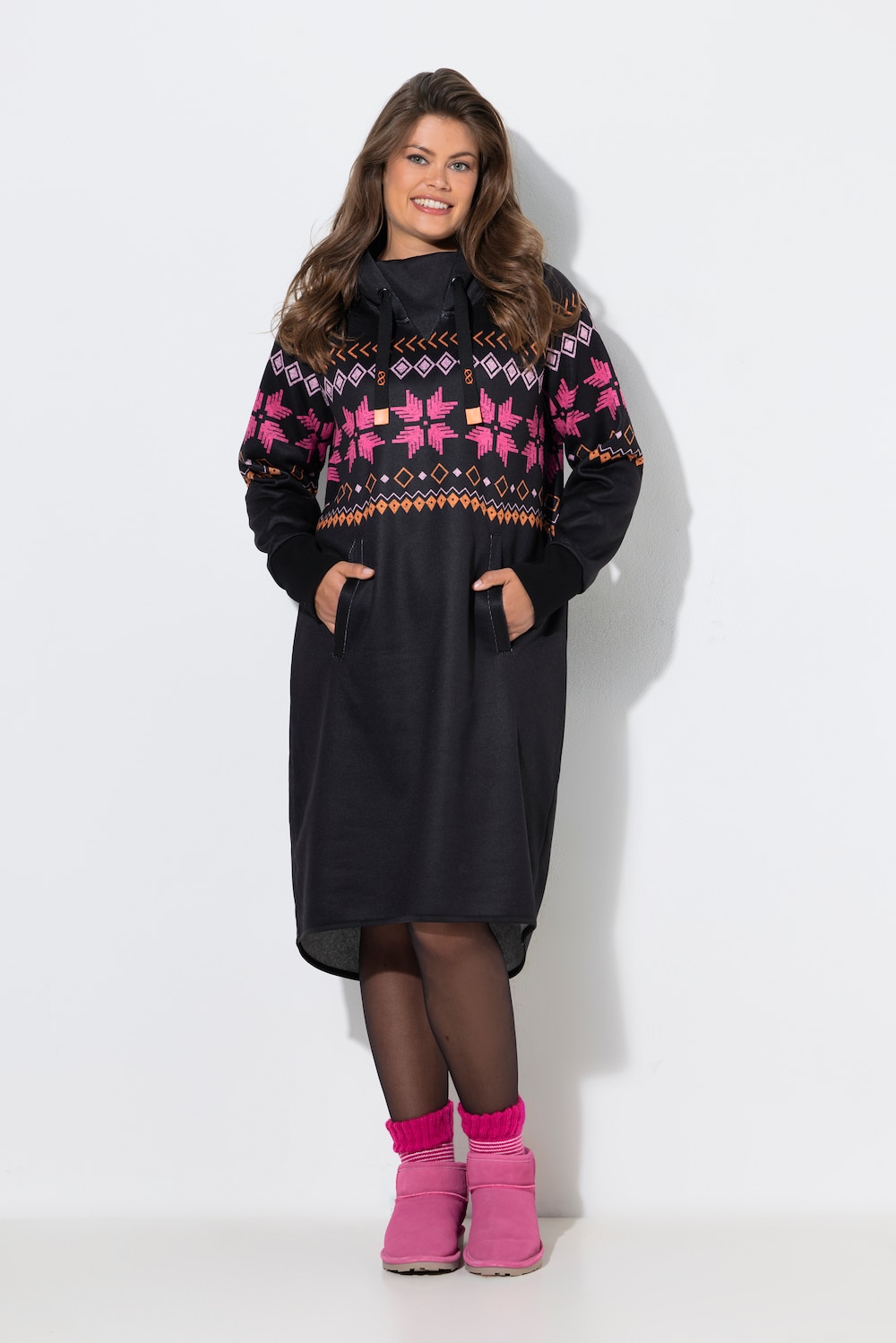 Norweger Strickfleece Kleid