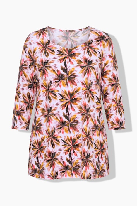 Shirt, A-Linie, Herzausschnitt, 3/4-Arm, Pima Cotton