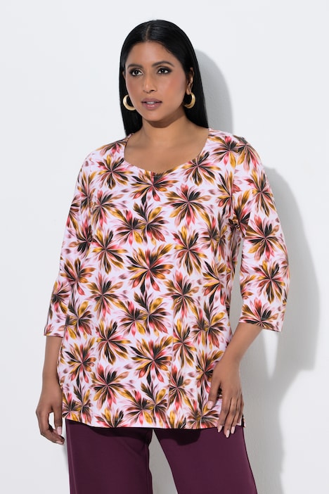 Shirt, A-Linie, Herzausschnitt, 3/4-Arm, Pima Cotton