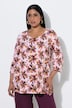 Shirt, A-Linie, Herzausschnitt, 3/4-Arm, Pima Cotton
