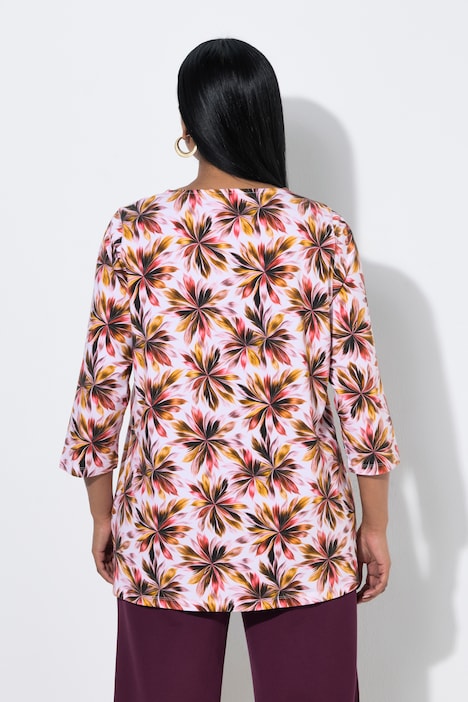 Shirt, A-Linie, Herzausschnitt, 3/4-Arm, Pima Cotton