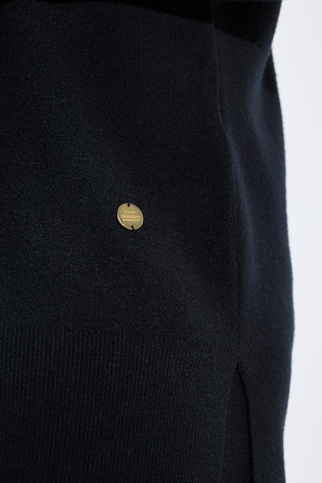 Pullover, Glitzersteinchen, Stehkragen, Langarm