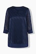 Tuniek, burnout-effect, A-lijn, V-hals, 3/4-mouwen