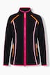 Fleece-Sweatjacke, Stehkragen, Vokuhila