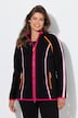 Fleece-Sweatjacke, Stehkragen, Vokuhila