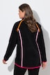 Fleece-Sweatjacke, Stehkragen, Vokuhila