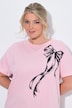 T-Shirt, Boxy Fit, Schleife, Halbarm