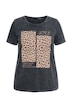 Tričko, pohodlný střih, leopardí motiv, vintage vzhled