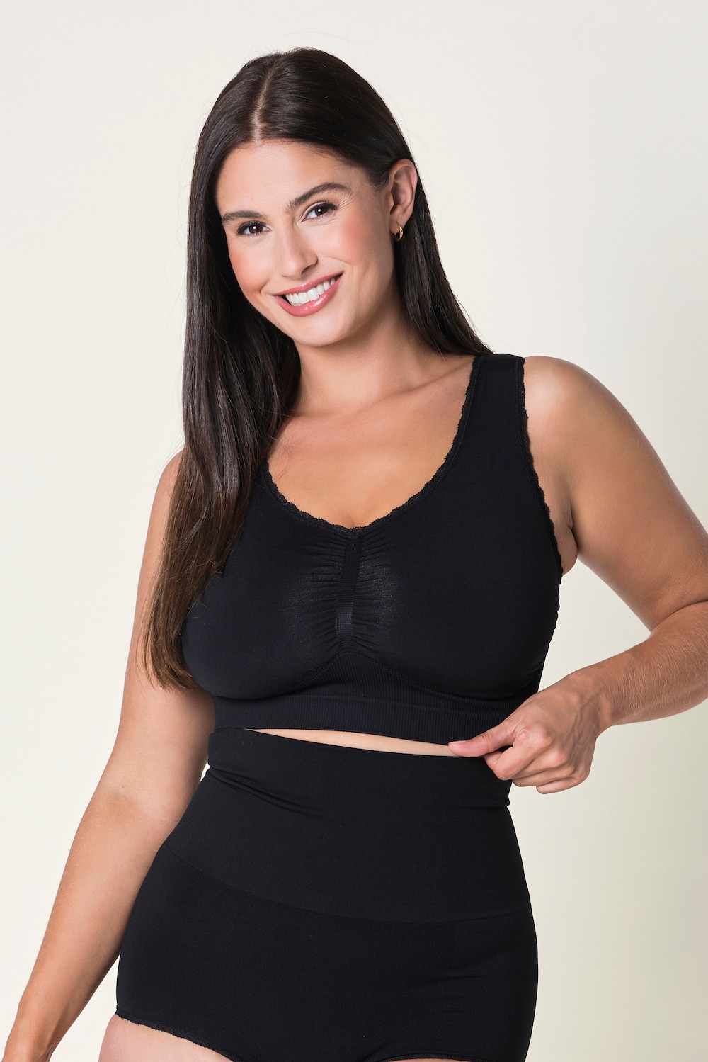 Shaping-Bustier, nahtlos, Strickspitze, blickdicht