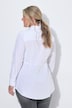 Chemise en popeline, coupe évasée, effet évasé volanté, manches longues