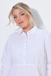 Chemise en popeline, coupe évasée, effet évasé volanté, manches longues