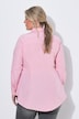 Popeline blouse, A-lijn,schootje, lange mouwen