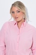 Popeline blouse, A-lijn,schootje, lange mouwen