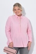 Popeline blouse, A-lijn,schootje, lange mouwen