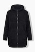 Longjacke, Teddyfleece, Kapuze, Langarm, hinten länger