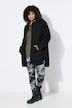 Longjacke, Teddyfleece, Kapuze, Langarm, hinten länger