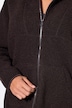 Longjacke, Teddyfleece, Kapuze, Langarm, hinten länger