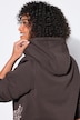 Sweat-shirt oversize, motif à fleurs, capuche et manches longues