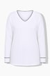 T-shirt, coupe Loose Fit, passepoil coloré, manches longues