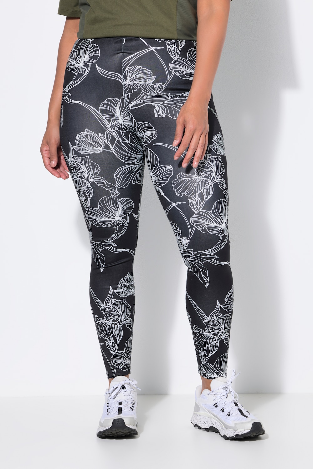 Leggings, Blüten, Slim, Elastikbund
