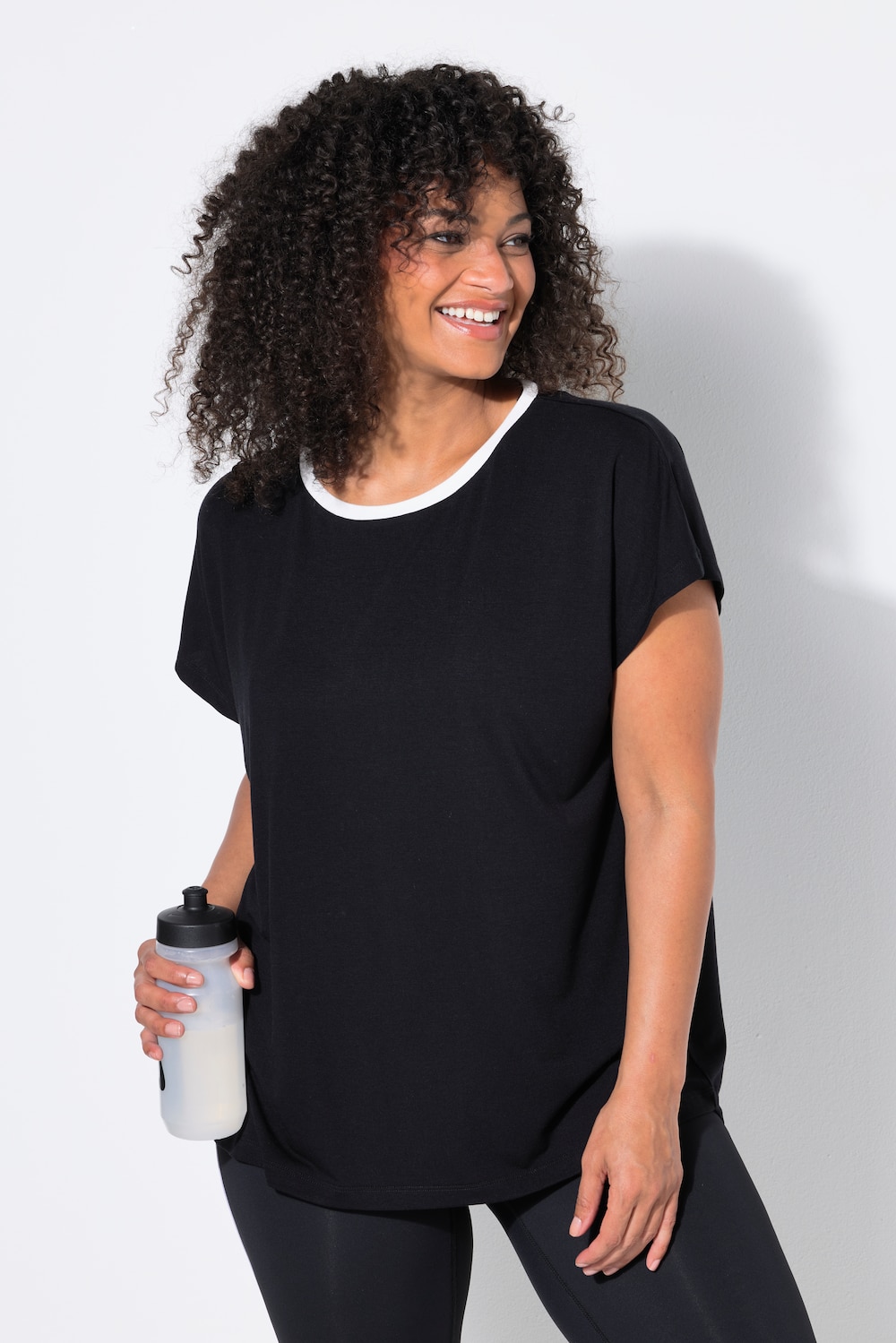 T-Shirt, Oversized, Rundhals, Kurzarm, hinten länger