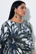 Shirt, Ziersteine, U-Boot-Ausschnitt, 3/4-Arm, Pima Cotton