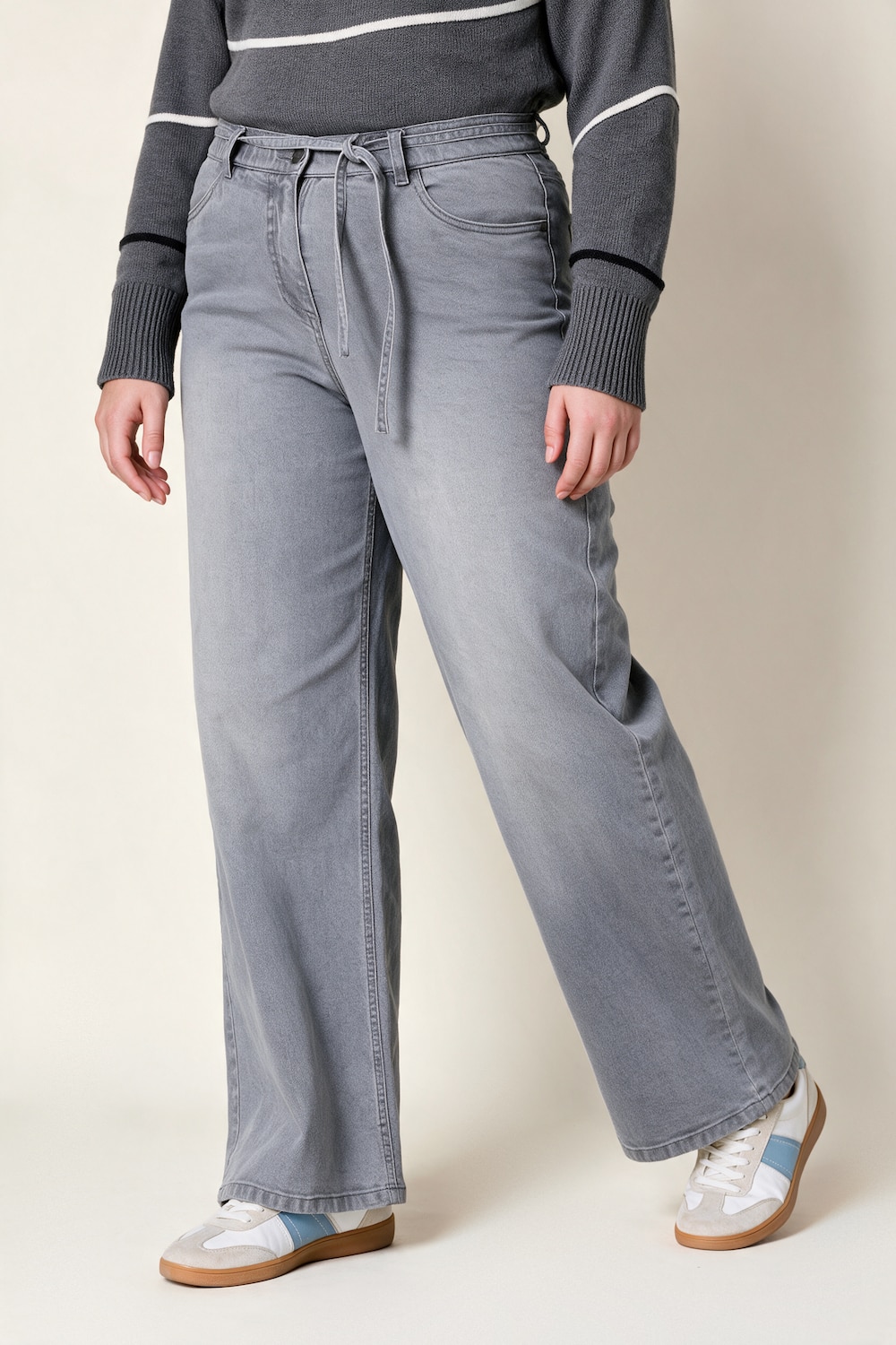 Jeans, extra weit, Grey Denim, 4-Pocket, Biobaumwolle