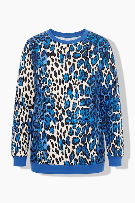 Sweatshirt, Komfort Fit, Leo-Muster, Farbeffekte