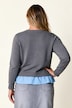Strickjacke, Classic Fit, Websaum in Farbe, Biobaumwolle