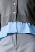 Strickjacke, Classic Fit, Websaum in Farbe, Biobaumwolle