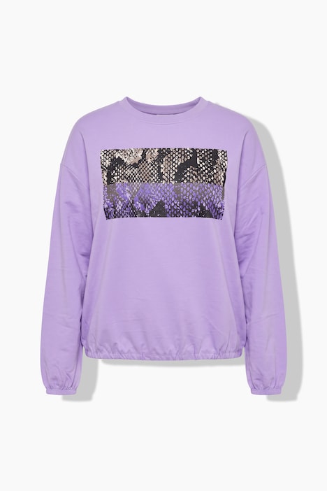 Sweatshirt, Boxy Fit, Animal-Motiv, Saum-Tunnel
