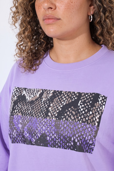 Sweatshirt, Boxy Fit, Animal-Motiv, Saum-Tunnel