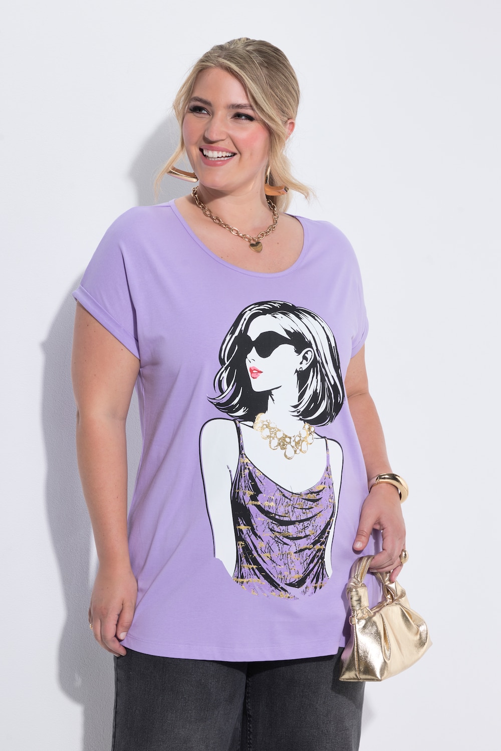 T-Shirt, Komfort Fit, Frauen-Motiv, Halbarm