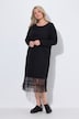 Midi-Sweatkleid, oversized, Mesh-Volants am Saum