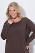 Midi-Sweatkleid, oversized, Mesh-Volants am Saum