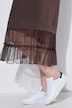 Midi-Sweatkleid, oversized, Mesh-Volants am Saum