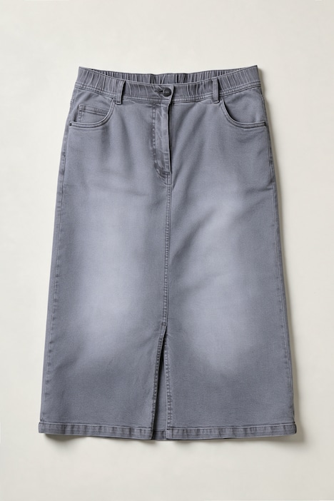 Jeansrock, Grey Denim, Komfortbund, 5-Pocket, Biobaumwolle