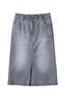 Jeansrock, Grey Denim, Komfortbund, 5-Pocket, Biobaumwolle