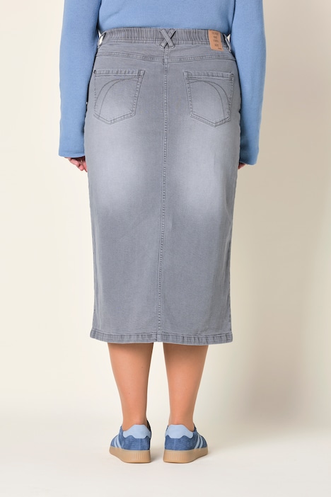 Jeansrock, Grey Denim, Komfortbund, 5-Pocket, Biobaumwolle