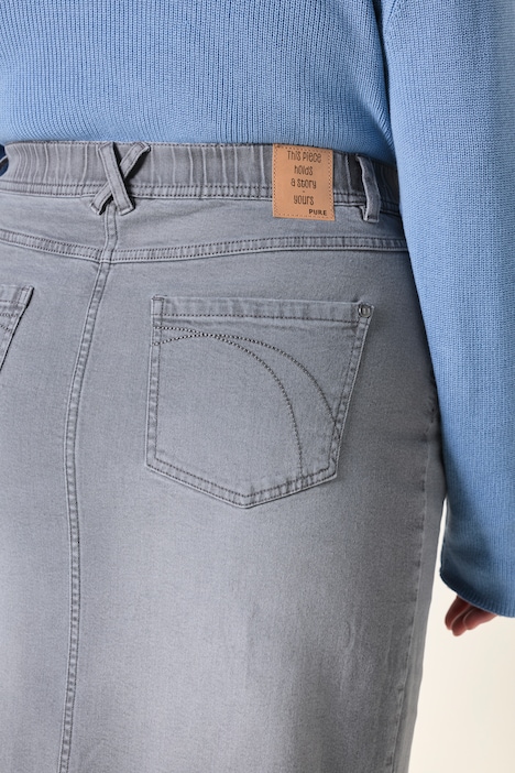 Jeansrock, Grey Denim, Komfortbund, 5-Pocket, Biobaumwolle