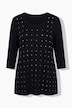 T-shirt avec rivets fantaisie, décolleté rond et manches 3/4, coupe évasée