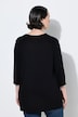 T-shirt avec rivets fantaisie, décolleté rond et manches 3/4, coupe évasée