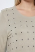 Shirt, Ziernieten, A-Linie, Rundhals, 3/4-Arm