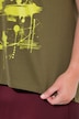 T-shirt, A-line, abstrakt print, halværmet