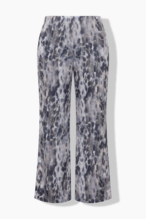 Satinhose Rose, Leomuster, weites Bein, Komfortbund