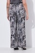 Satinhose Rose, Leomuster, weites Bein, Komfortbund