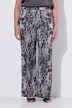 Satinhose Rose, Leomuster, weites Bein, Komfortbund